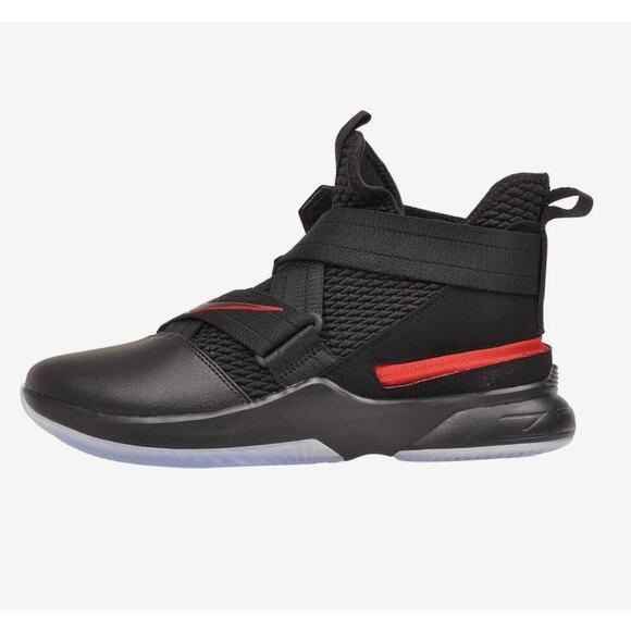 Nike Men's Lebron Soldier XII Flyease, Black/University Red size 13 - Picture 1 of 10